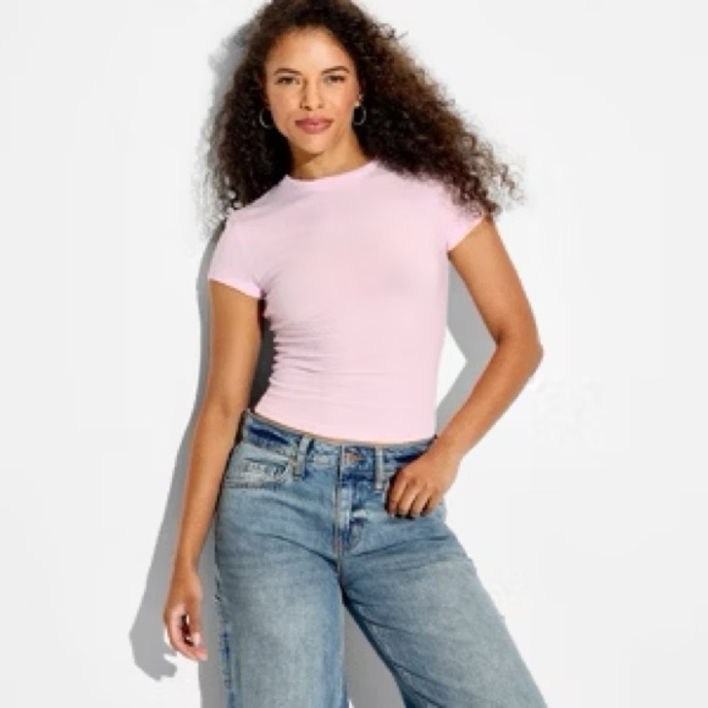 3/$20 Wild Fable Pink Seamless Crop Top